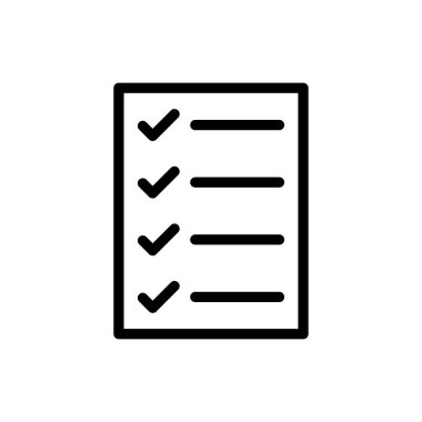 belge vektörü ince çizgi simgesi