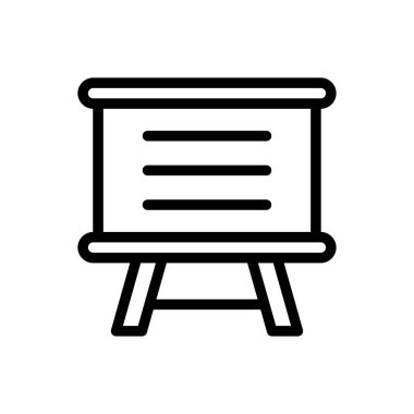 tahta vektörü ince çizgi simgesi