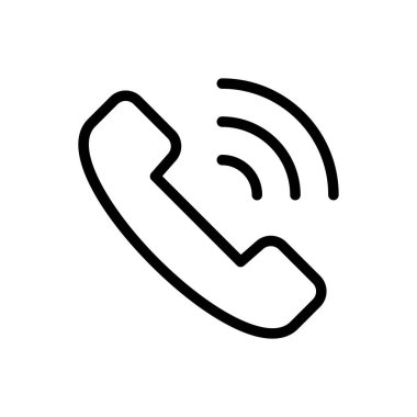 telefon vektörü ince çizgi simgesi