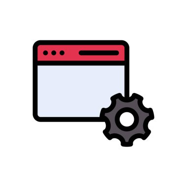 vektör düz renk simgesini ayarla