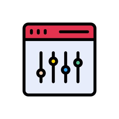 vektör düz renk simgesini ayarla