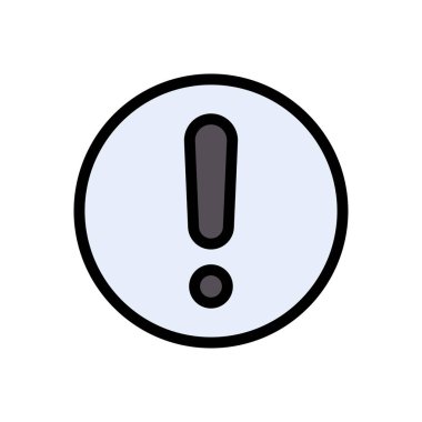 Uyarı vektörü düz renk simgesi