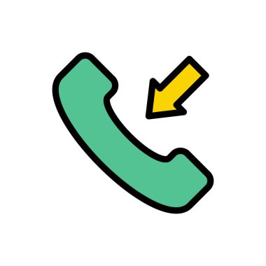 Gelen vektör düz renk simgesi