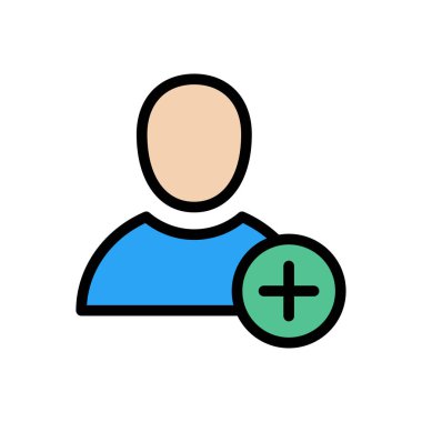 kullanıcı vektörü düz renk simgesi