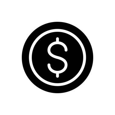 Bozuk para vektörü düz simgesi