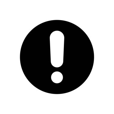 Uyarı vektör düz simgesi