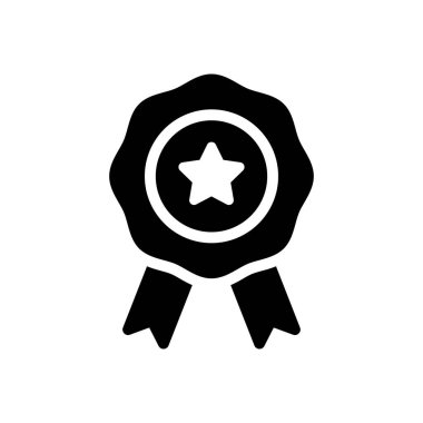 Madalya vektör düz simgesi