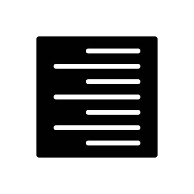 vektör glyph düz simgesini hizala