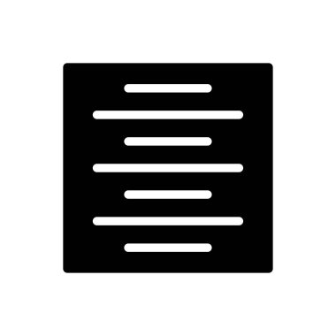 metin vektörü düz simgesi