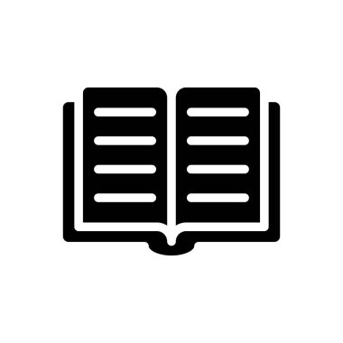 vektör glyph düz simgesi okunuyor