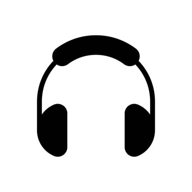 ses vektörü glyph düz simgesi