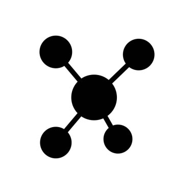 bağlantı vektörü glyph düz simgesi