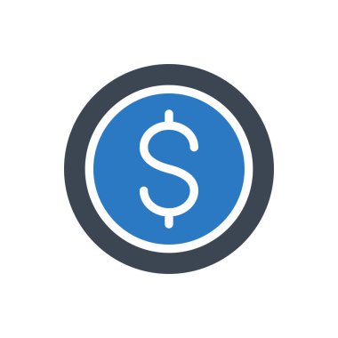 Bozuk para vektörü renk simgesi