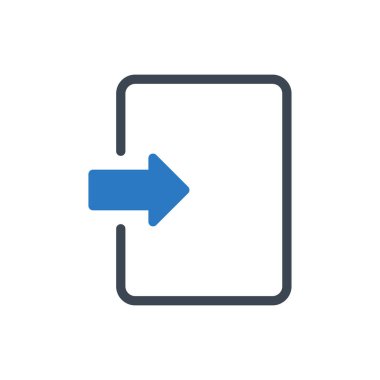 çıkış vektörü glyph renk simgesi