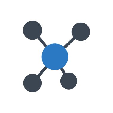 bağlantı vektörü renk simgesi