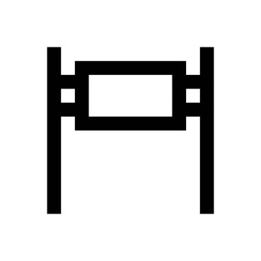 billboard vektör düz renk simgesi