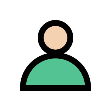 kullanıcı vektörü düz renk simgesi