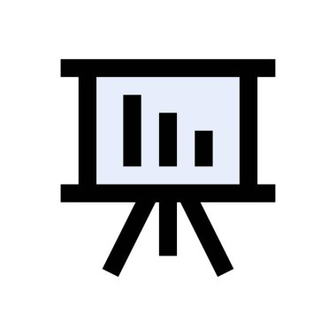 sunum vektörü düz renk simgesi