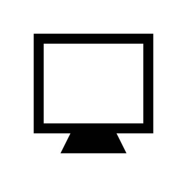 ekran vektörü düz simgesi