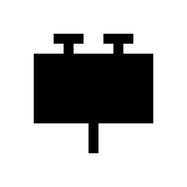 poster vektörü düz simge