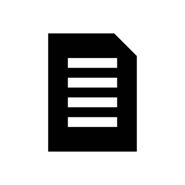 belge vektörü düz simge