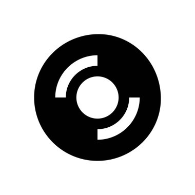 DVD vektör düz simgesi