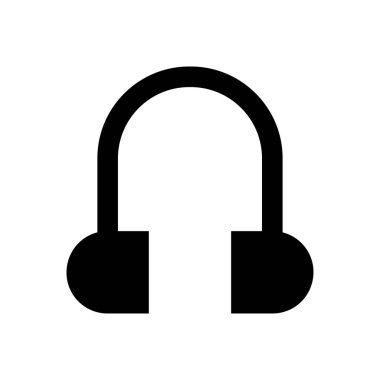 ses vektörü glyph düz simgesi