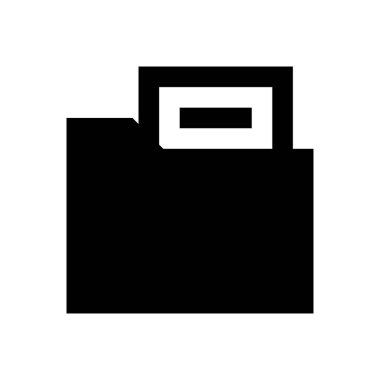 Dizin vektörü glyph düz simgesi