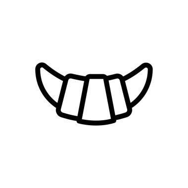 fırın vektörü ince çizgi simgesi