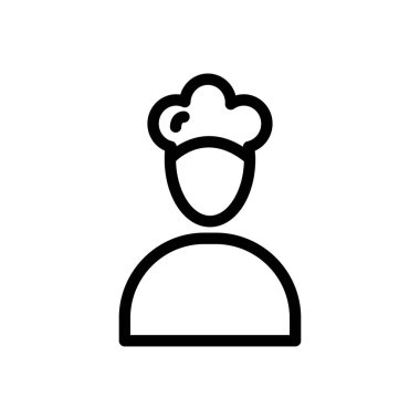 vektör ince çizgi simgesini pişir