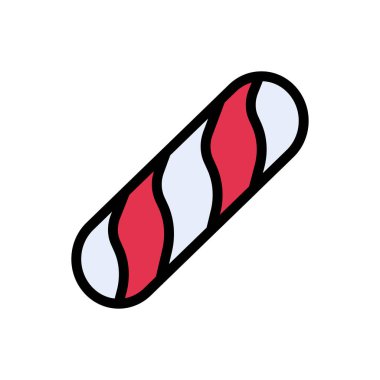 ekmek vektörü düz renk simgesi