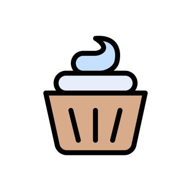 Kek vektörü düz renk simgesi