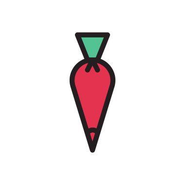 sebze vektörü düz renk simgesi