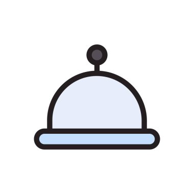 restoran vektörü düz renk simgesi