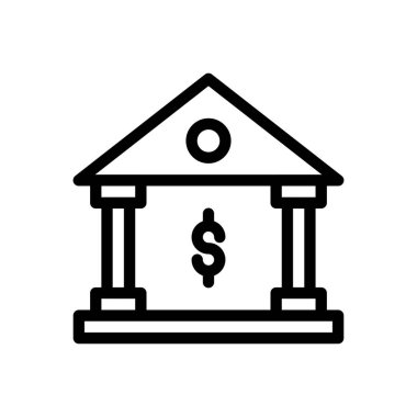 Dolar vektör ince çizgi simgesi