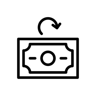 ödeme vektörü ince çizgi simgesi