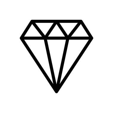 mücevher vektörü ince çizgi simgesi