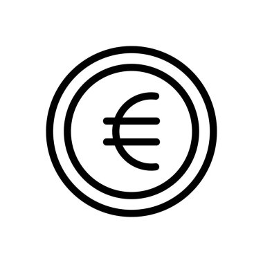 Sikkeler vektör ince çizgi simgesi