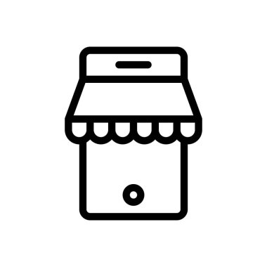 çevrimiçi vektör ince çizgi simgesi