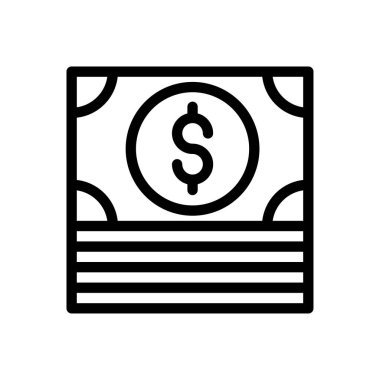 para vektörü ince çizgi simgesi