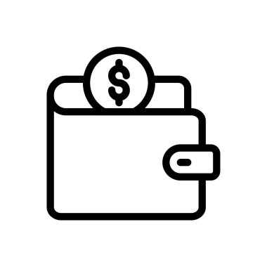 Dolar vektör ince çizgi simgesi