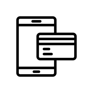 ödeme vektörü ince çizgi simgesi