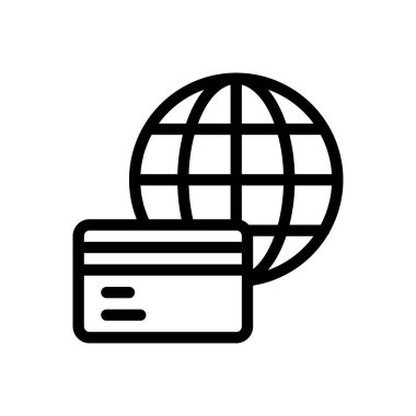 bankacılık vektörü ince çizgi simgesi