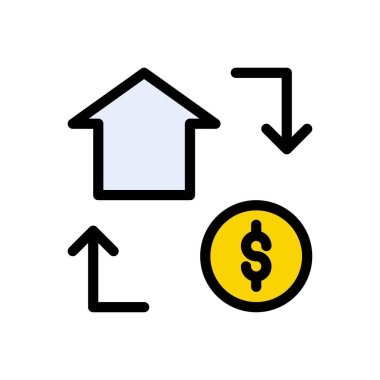 bankacılık vektörü düz renk simgesi