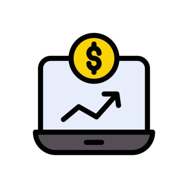 grafik vektörü düz renk simgesi