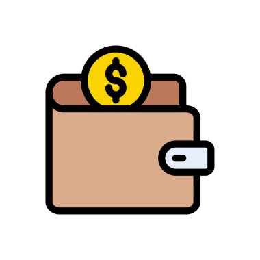 Dolar vektörü düz renk simgesi