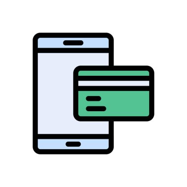 ödeme vektörü düz renk simgesi