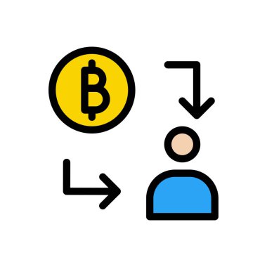 Muhasebeci vektör düz renk simgesi
