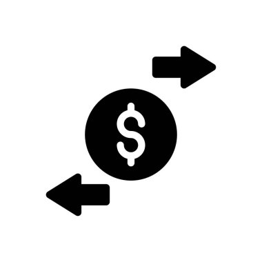 Dolar vektör sembolü düz simge