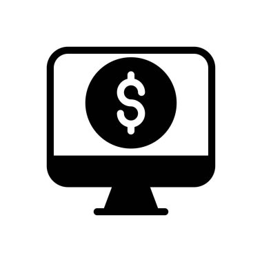 bankacılık vektörü glyph düz simgesi